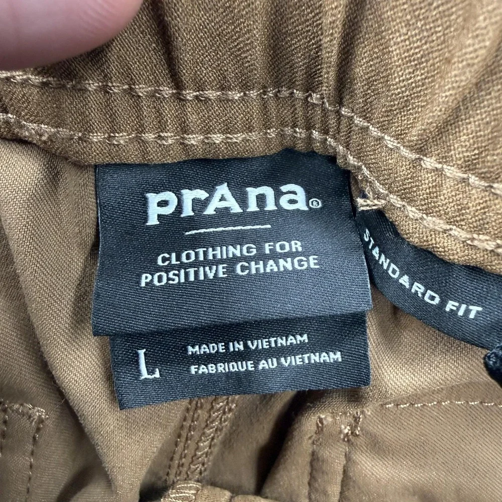 PrAna Pants Mens Large (32/29) Brown Cargo Standard Fit Stretch Hiking Travel